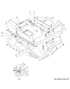 Part Location Diagram of 02004172 Cub Cadet Control Housing Weldment